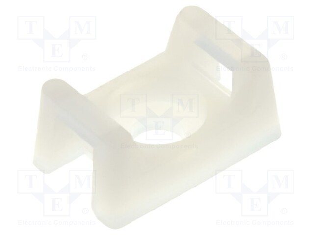 Cable tie holder; polyamide; natural; Tie width: 3.6mm; Ht: 5.85mm