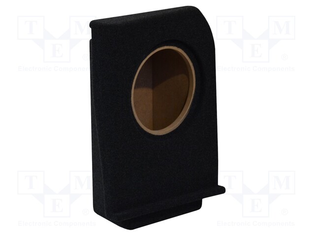 Car loudspeaker enclosure; MDF; black melange; textil; 8l; 200mm