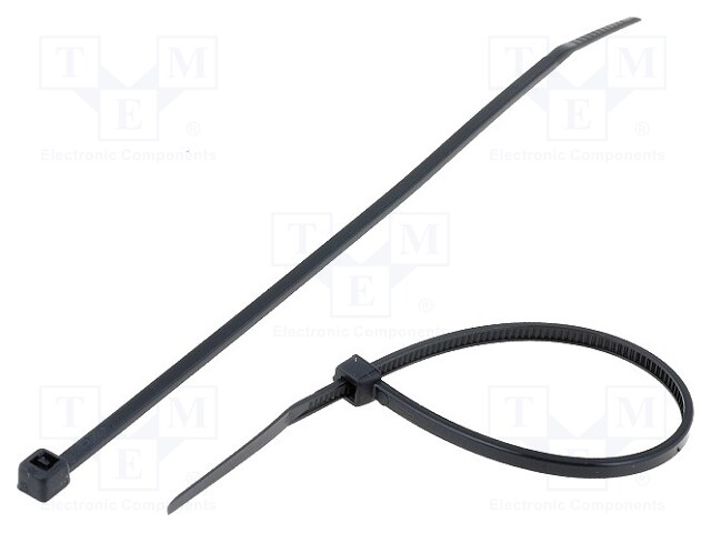 Cable tie; L: 142mm; W: 2.5mm; polyamide; 78.5N; black; Ømax: 35mm