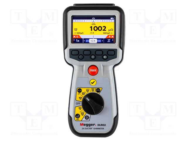 Milli-ohm meter; LCD; 1m/10m/100m/1/2A; Interface: USB; IP54; 1%