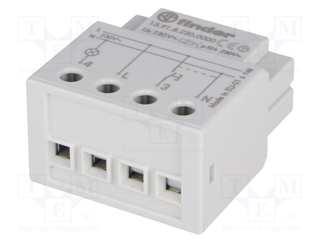 Relay: timer; bistable; NO; 230VAC; Mounting: DIN; 10A; -10÷60°C