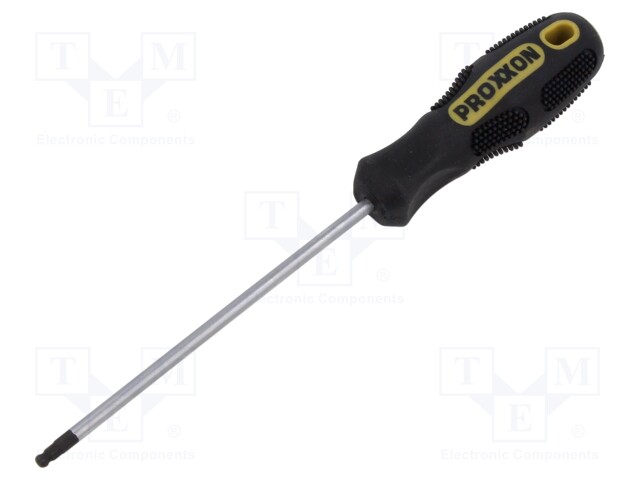 Screwdriver; hex key,spherical; HEX 3mm; Blade length: 75mm