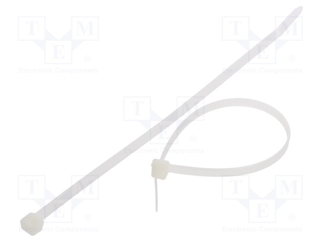 Cable tie; L: 200mm; W: 4.8mm; polyamide; 333N; natural; Ømax: 50mm