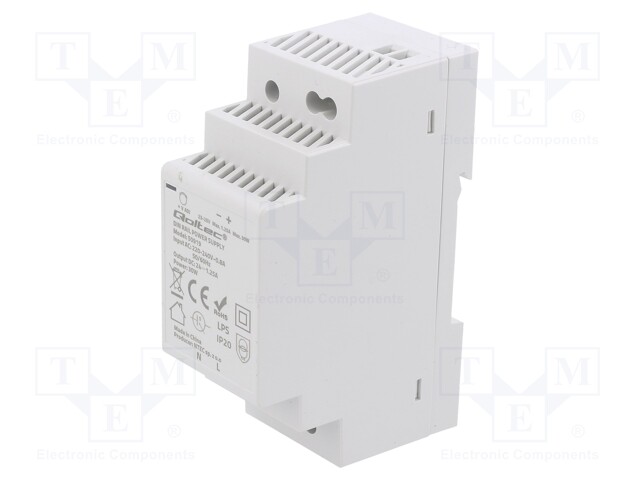 Power supply: switched-mode; 30W; 24VDC; 1.25A; 220÷240VAC; 116g