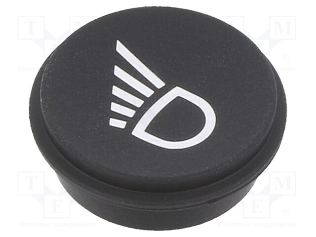 Button; Ø21mm; Pushbutton: round; black; 09