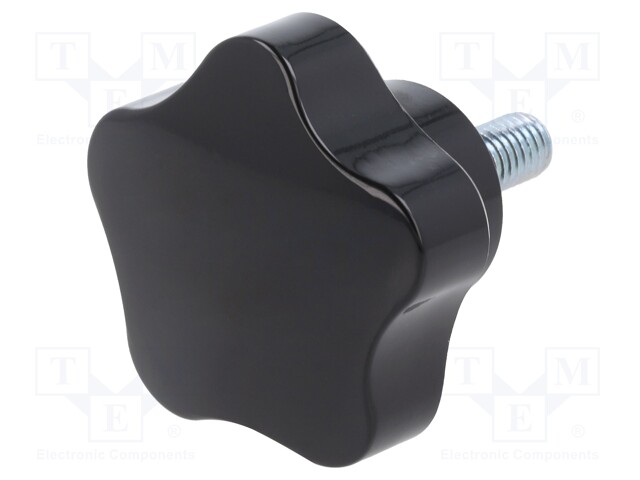 Knob; Dia: 50mm; M10; 30mm; H: 33mm; duroplast (PF); black; -20÷110°C