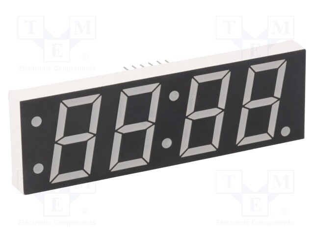 Display: LED; 7-segment; 24mm; 0.94"; No.char: 4; red; 46÷92mcd