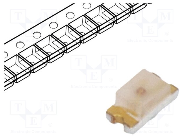 LED; SMD; 0603; yellow; 2.8÷8mcd; 1.6x0.8x0.6mm; 170°; 2.1÷2.6V