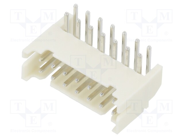Socket; wire-board; male; 2mm; PIN: 14; THT; 100V; 2A; angled