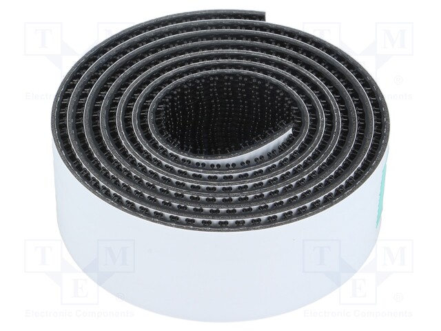 Tape: velcro; W: 25mm; L: 1m; D: 5.8mm; rubber; black; -30÷50°C