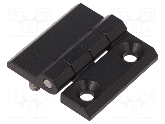 Hinge; Width: 40mm; zinc and aluminium alloy; black; H: 40mm