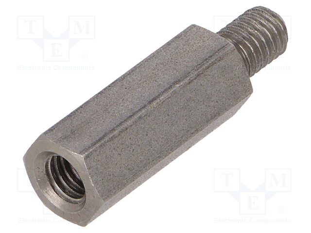 Screwed spacer sleeve; Int.thread: M5; 20mm; Ext.thread: M5