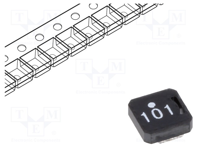 Power Inductor (SMD), 100 µH, 520 mA, Wirewound, 270 mA