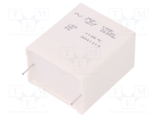 Capacitor: polypropylene; 7.5uF; ESR: 3.4mΩ; C4AF; THT; ±10%; 38V/μs