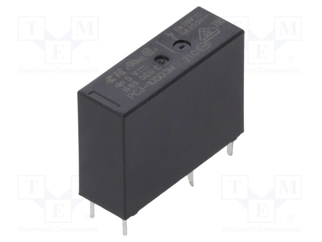 Relay: electromagnetic; SPST-NO; Ucoil: 5VDC; 3A/250VAC; 3A; 125Ω