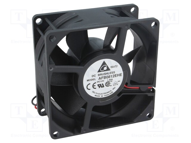 Fan: DC; axial; 80x80x38mm; 130.8m3/h; 50.5dBA; ball bearing