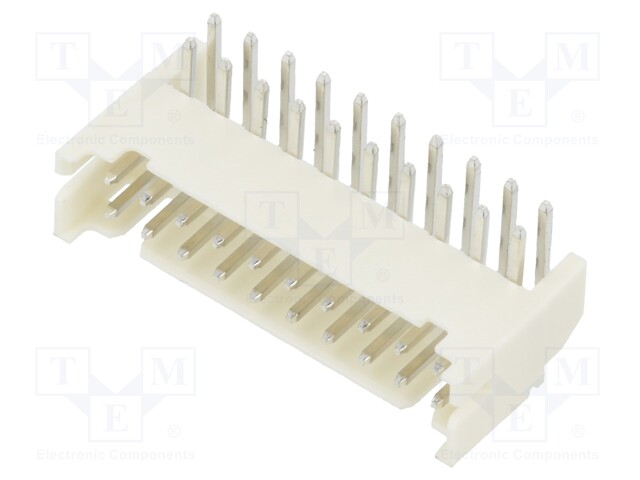 Socket; wire-board; male; 2mm; PIN: 20; THT; 100V; 2A; angled