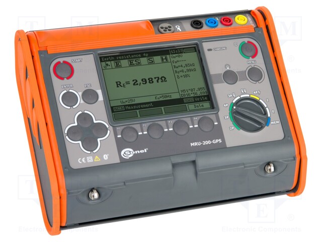 Meter: grounding resistance; LCD,with a backlit; 200mA; IP54