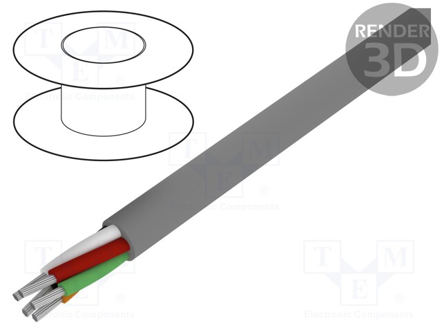 Wire; Alpha Essential C&C; 5x18AWG; unshielded; 300V; 305m; Cu