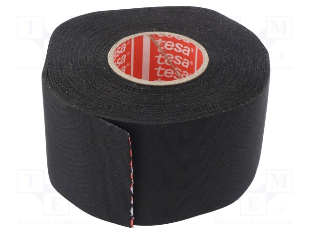 Fabric tape; PET wool; W: 50mm; L: 25m; black