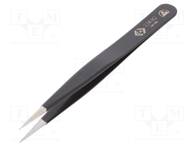 Tweezers; Tweezers len: 120mm; for precision works; ESD