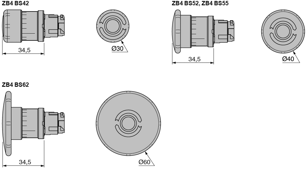 Switch: push-button; Stabl.pos: 2; 22mm; black; Illumin: none; IP66