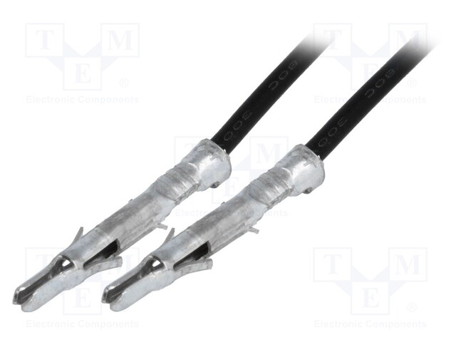 Contact; male; 18AWG; MLX; tinned; Contacts ph: 6.35mm; Len: 0.3m