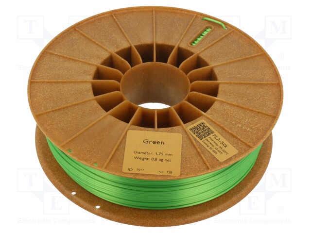 Filament: PLA SILK; 1.75mm; green; 195÷225°C; 800g