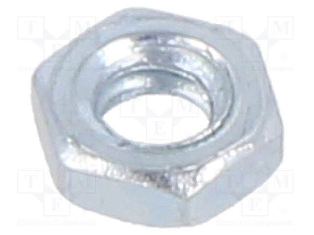 Nut; hexagonal; UNC4-40; steel; Plating: zinc; 4.66mm