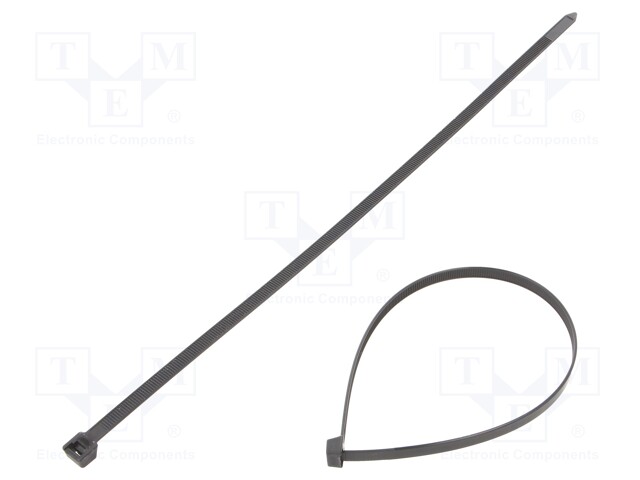 Cable tie; L: 370mm; W: 7.6mm; polyamide; 550N; black; Ømax: 103.5mm