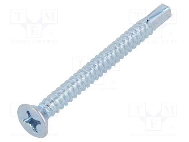 Screw; for metal; 5,5x60; Head: countersunk; Phillips; zinc