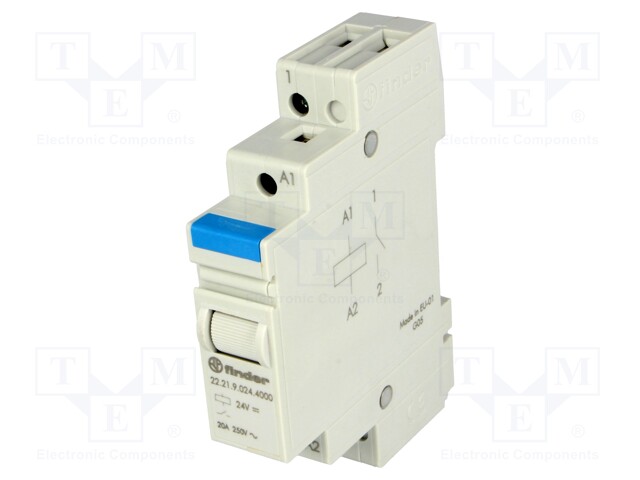 Relay: installation; monostable; NO; Ucoil: 24VDC; Mounting: DIN