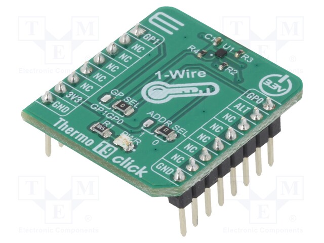 Click board; temperature sensor; 1-wire; MAX31825; 3.3VDC