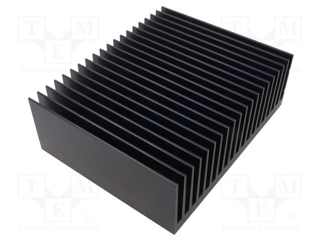 Heatsink: extruded; grilled; black; L: 200mm; W: 250mm; H: 83mm