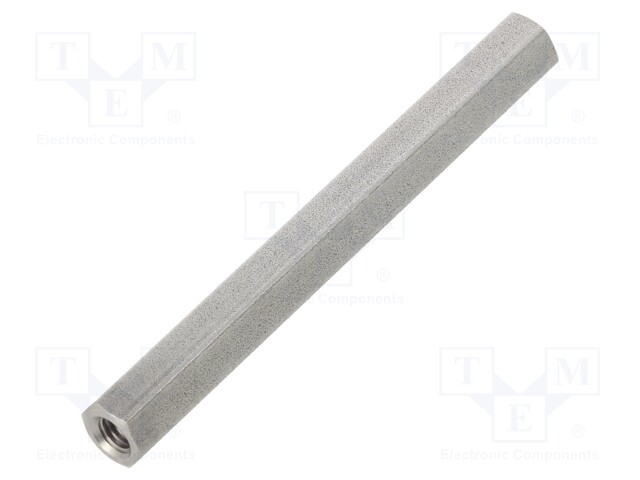 Screwed spacer sleeve; Int.thread: M5; 75mm; hexagonal