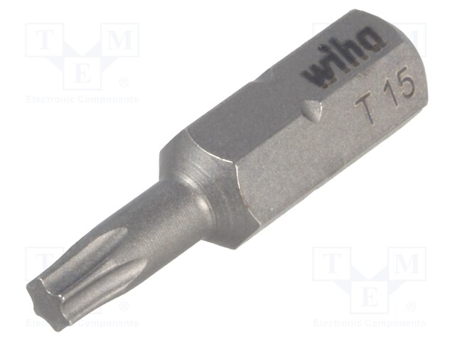 Screwdriver bit; Torx®; TX15; Overall len: 25mm; Series: STANDARD