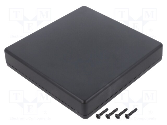 Enclosure: multipurpose; X: 125mm; Y: 125mm; Z: 25mm; TW; ABS; black