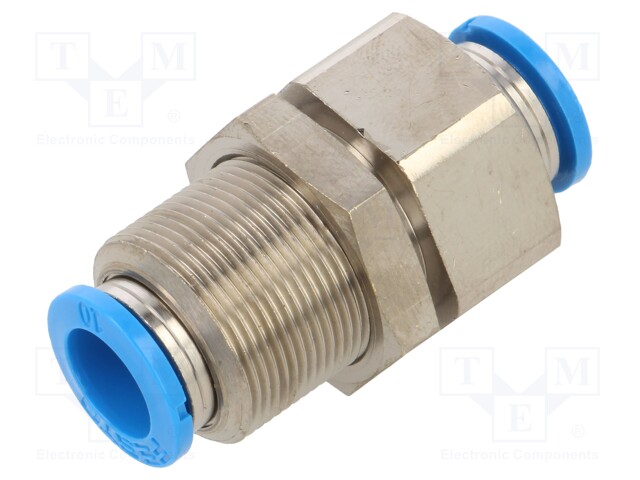 Push-in fitting; bulkhead; -0.95÷14bar; 10mm; 86g