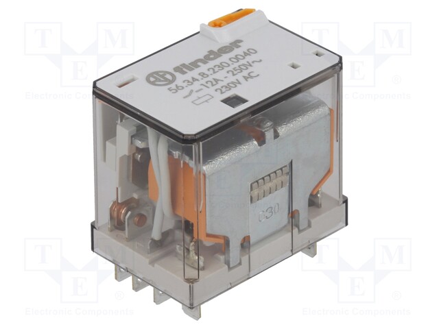 Relay: electromagnetic; 4PDT; Ucoil: 230VAC; 12A/250VAC; 12A/30VDC