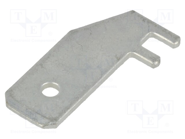 Terminal: flat; 6.3mm; 0.8mm; male; THT; steel; tinned; angled 90°