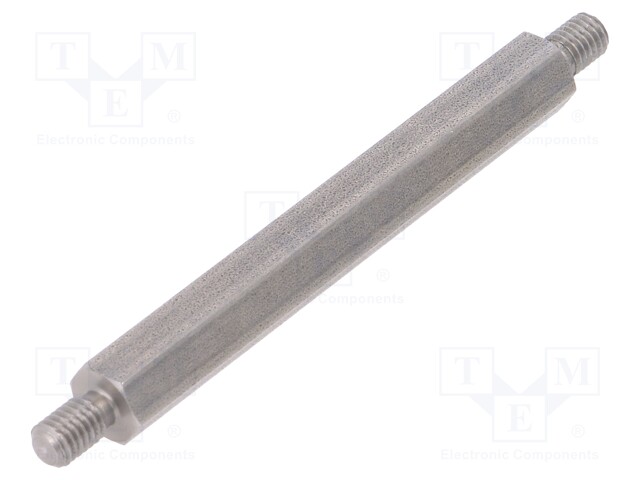 Screwed spacer sleeve; 65mm; Ext.thread: M5; hexagonal