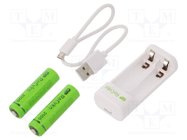 Charger: for rechargeable batteries; Ni-MH; Size: AA,AAA,R03,R6