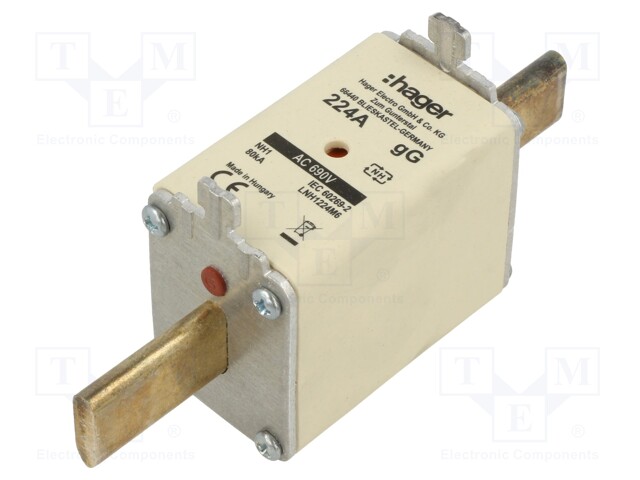 Fuse: fuse; gG; 224A; 690VAC; industrial; NH1