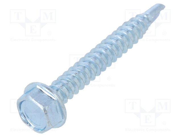 Screw; for metal; 4,2x32; Head: hexagonal; hardened steel; zinc