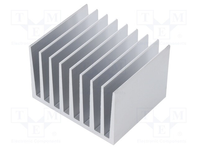 Heatsink: extruded; grilled; natural; L: 50mm; W: 61mm; H: 40mm; plain