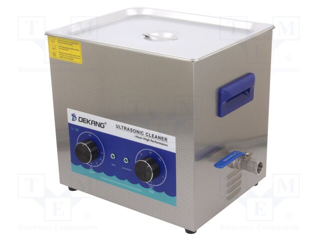 Ultrasonic washer; 300x300x150mm; 40kHz; 20÷80°C; 230VAC; Plug: EU