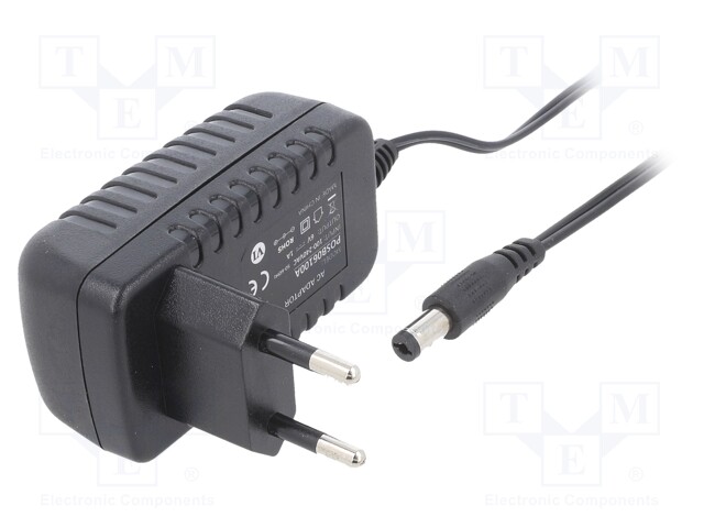 Power supply: switched-mode; voltage source; 6VDC; 1A; 6W; plug