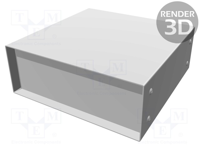 Enclosure: with panel; 1458; X: 203mm; Y: 203mm; Z: 76mm; steel sheet