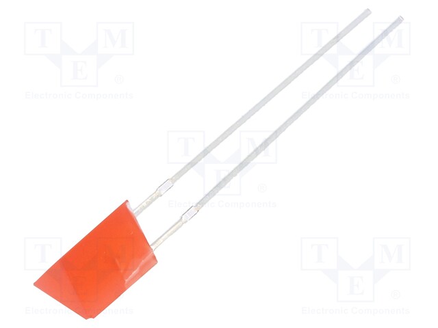 LED; red; 100÷150mcd; 140°; Front: flat; 2.1÷2.6V; 5.35x5.35x7mm