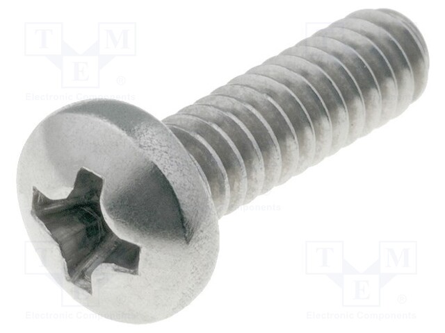 Screw; UNC6-32x12,7; Head: cheese head; Phillips; stainless steel